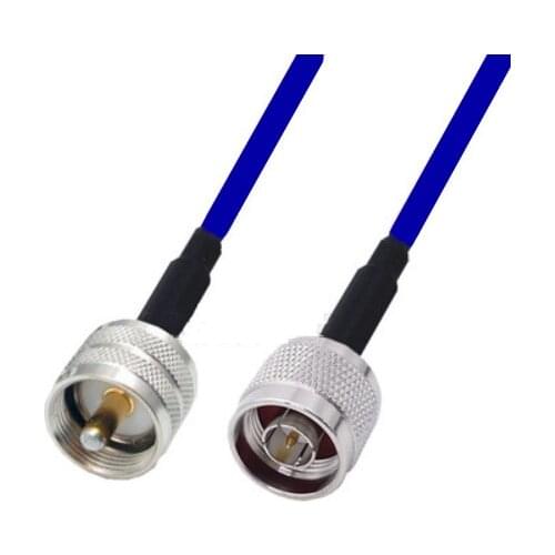 Blue Soft RG142 N Male to UHF Male Connector RF Coaxial Jumper Pigtail Cable