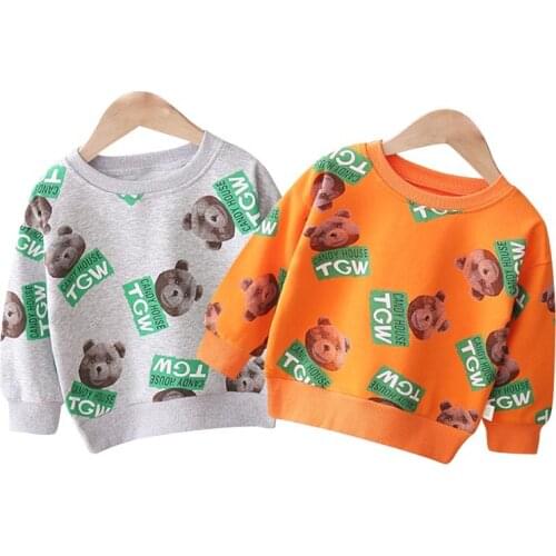 Boys Printed Sweatshirt Baby Kid Pullover Spring New Casual Clothing For Toddler Children Vitality Jackets Girl Fashion Tops