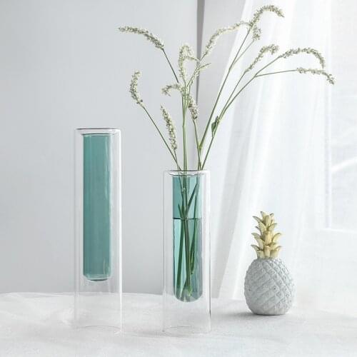 Test Tube Glass Vase Home Decoration Vase Decoration Home Flower Vase Plant Pots Decorative Home Living Room Terrarium Decor