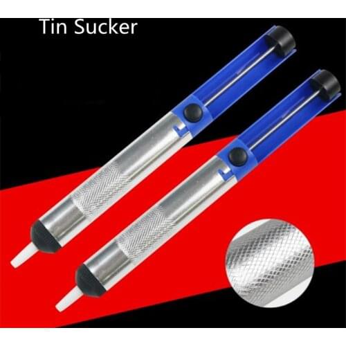 1PcsDesoldering Suction Aluminum Metal Desoldering Pump Suction Tin Gun Tin Soldering Sucker Pen Iron Desolder Hand Welding Tool