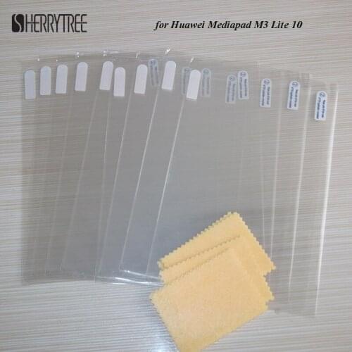 100PCS/Lot Soft PET Guard Film For Huawei Mediapad M3 Lite 10 Clear Screen Protectors