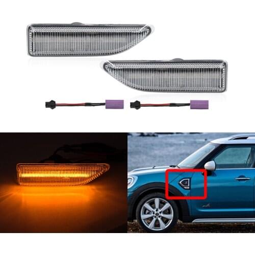 2x Fits For MINI Countryman F60 2017 2018 2019 2020 Front Amber Led Side Marker Lights