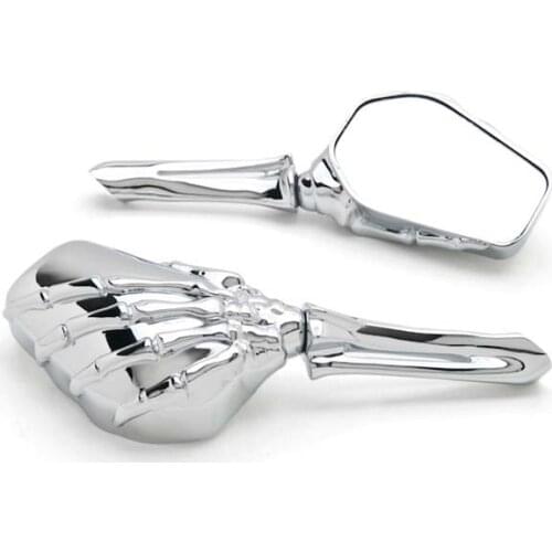 Brand new Chrome Custom Motorcycle Skeleton Mirrors For HONDA CB125 CB250 CB400 CB600 CB900 All Universal