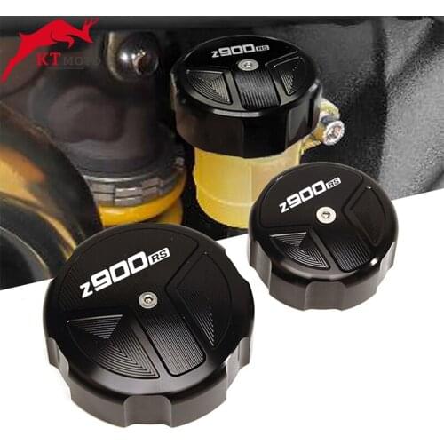 For Kawasaki Z900RS Z900 RS Z 900 RS All Years Motorcycle CNC Aluminum Rear & Front Brake Fluid Reservoir Cap Cylinder cover