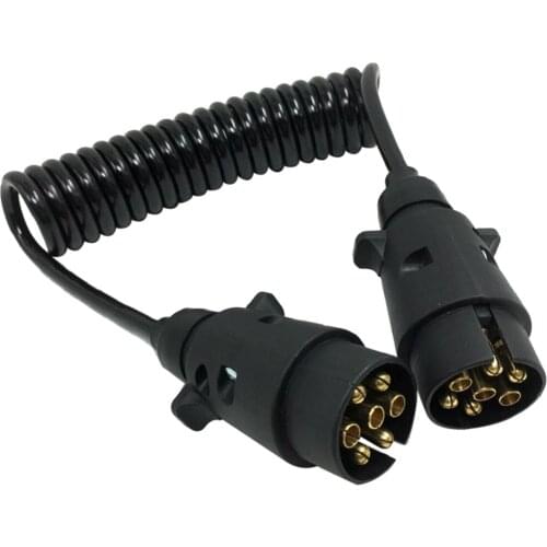 Car Caravan Tow 12V 7Pin Trailer Plug Socket Connector With 160CM Cable EU