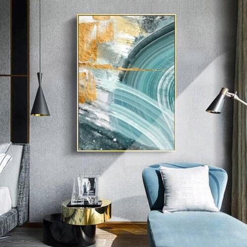 Frameless Minimalist Modern Living Room Triple Painting Decorative Painting Abstract Backdrop Restaurant Mural Paintings Nordic