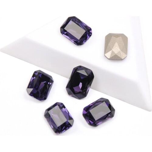 CTPA3bl 4627 Purple Velvet Color Crystal Rhinestone Shing Glass Diamond Octagon Shape Crystals Stones For Nails Art Decoration