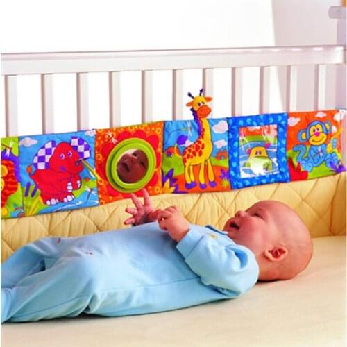 Baby Rattles Cloth Book Knowledge Around Multi Touch Multifunction Fun Colorful Crib Bed Hanging Books