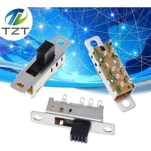 10Pcs SS23E04 Double Toggle Switch 8 Pins 3 files 2P3T DP3T Handle high 5mm small slide switch