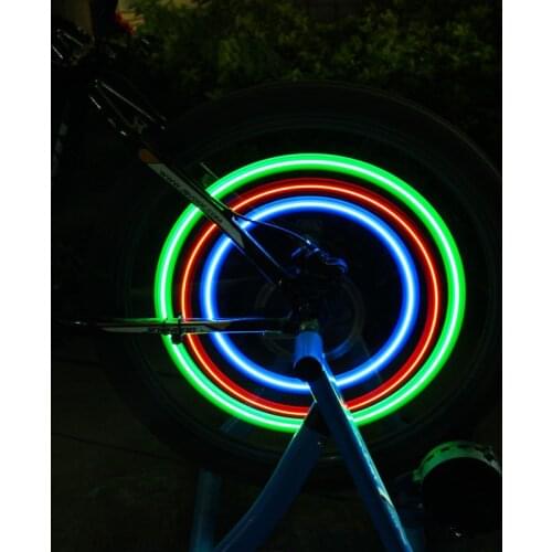 Outdoor Bike Light Sports Cycling Bicycle Wheel Spokes Light Wind Fire Wheel Cool Bicycle Light Cycling Accessories LED Wheel