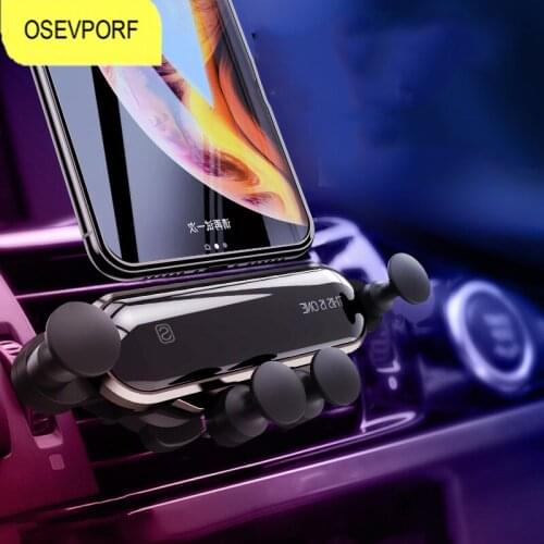 Gravity Phone Holder in Car For iPhone 11 12 Pro Max Car Air Vent Clip Mount Stand For Samsung S21 S20 S10 Cellphone GPS Bracket