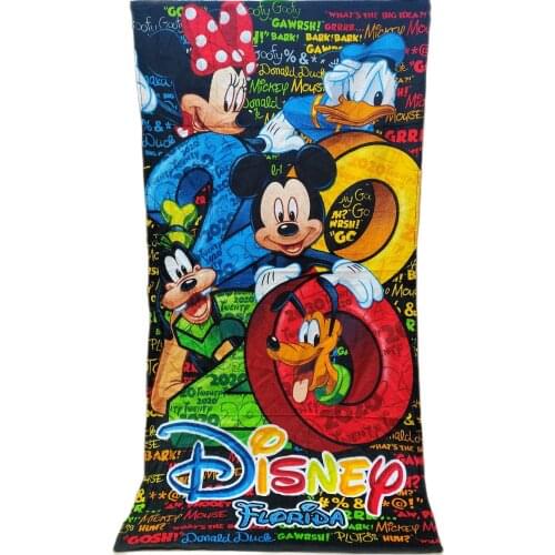 Disney Cotton Mickey Mouse Bath Towel Spiderman Cartoon Kids Boy Girl Soft Minnie Frozen Beach Towel Throw Blanket Children Gift