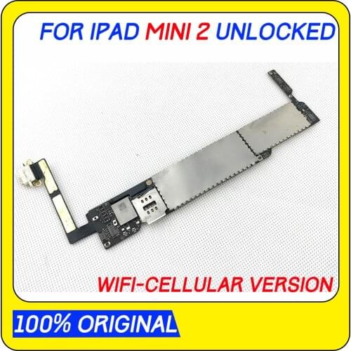 Good working Motherboard For Ipad mini2 Wifi / wifi - 3G Unlocked logic boards For Ipad mini 2 replacement mainboard with chips