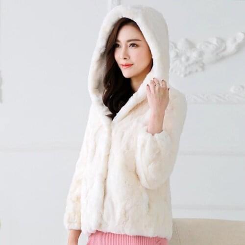Jazinply Rabbit Fur Coats