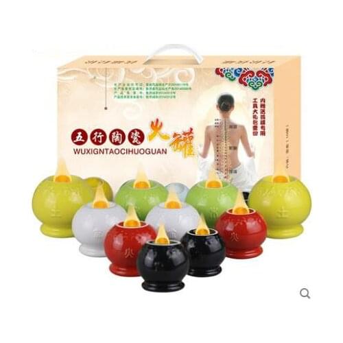 10 piece in physical therapy massage ceramic cupping home beauty salon pot cupping suits moisture absorption