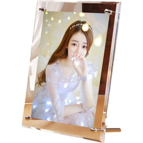 Creative Acrylic Desktop Photo Frame Simple Fashion Transparent Frames Horizontal and Vertical Photo Holder Home Decor