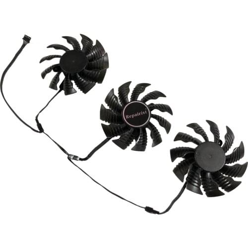 3PCS/Set 82MM PLD09215S12H GPU Cooler Graphics Card Fans For GIGABYTE RX 6800 GAMING 6900 XT Video VGA As Replacement