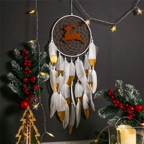 Elk Handmade Dream Catcher Wind Chimes Home Hanging Gift Dreamcatcher Bedroom Party Christmas Festival Decoration Dress Up