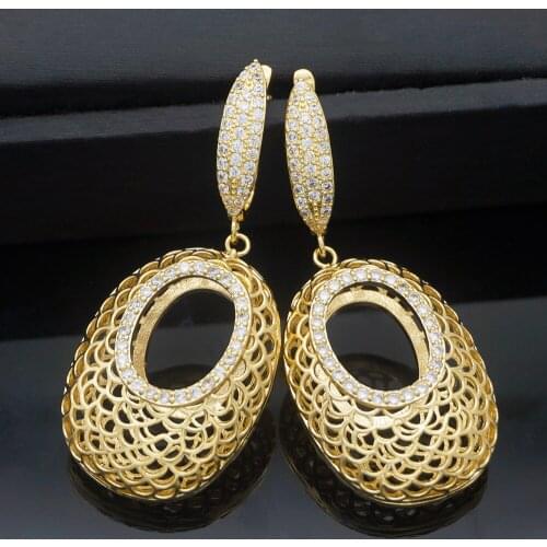 Fashion Wedding Earrings Gold Dangle Earrings Jewelry Gift For Women