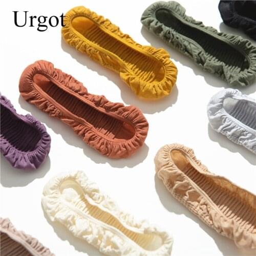Urgot 5 Pairs Quick-Drying Full Stealth Socks Women Super Shallow Mouth Stealth Breathable Summer Japanese Boat Socks Girl Meias