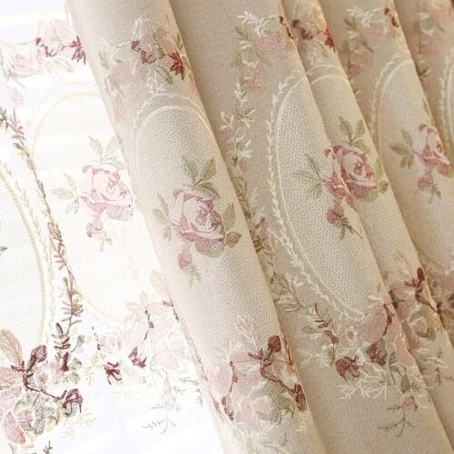 New Arrival Rose Red Gradient Thermal Insulation Cloth Curtains For Living Room Modern Tulle For Bedroom Windows Panels M185-30