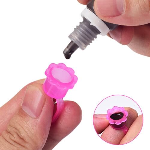 Disposable 50pcs Tattoo Ink Ring Cups Permanent Makeup Tools Accessories Microblading Pigment Cup Ink Holder Tattoo Supplies