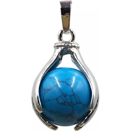 ZV Natural Lapis Pendant For Charms Jewelry Buddha Hand Dangle For Women Hand of God Crystal DIY Simple Gift For Best Friend