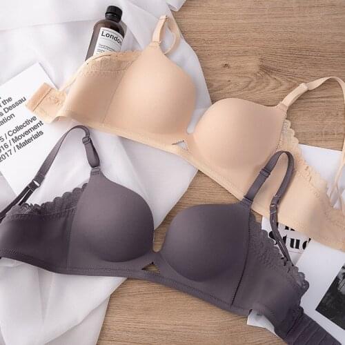 Wirefree gathers collects the side milk bra comfortable three-dimensional bralette breathable simple smooth one-piece lingerie