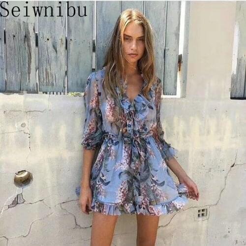 Seiwnibu Women's Jumpsuits With Print