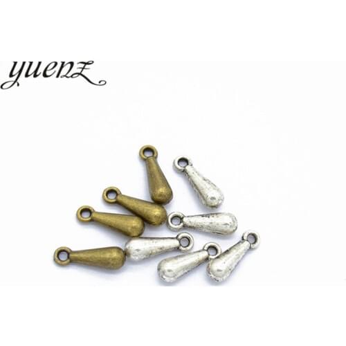 YuenZ 30pcs Antique Metal Charms Tibetan Silver Plated Bronze Drop shape Pendants Bracelet Necklace Jewelry Making 13*4mm B135