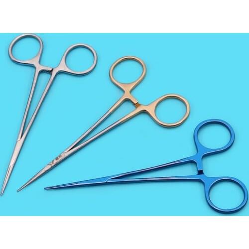 Aesthetic Plastic Surgery fine capillaries straight hemostat forceps curved microvascular clamp decoupling device 12.5cm