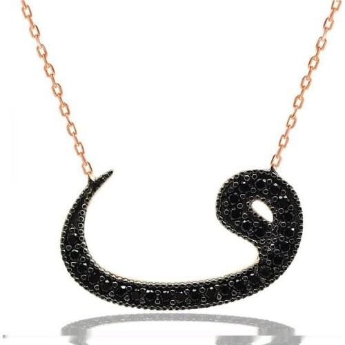 Silver Roz Plated Vav Lady Necklace