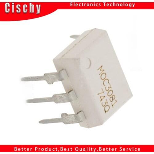 10pcs/lot MOC3081 DIP6 800V Optocoupler Triac Driver