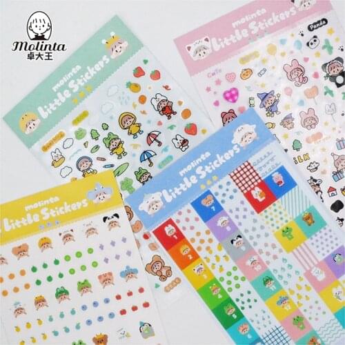 20sets/lot Kawaii Stationery Stickers MIni Molinta Diary Planner Decorative Mobile Stickers Scrapbooking DIY Craft Sticker