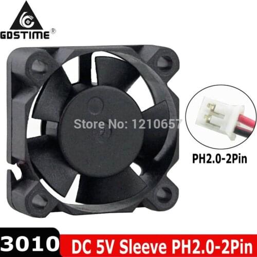 20PCS LOT Gdstime 30MM 30mm x 30mm x 10mm DC 5V 2Pin Brushless Computer Industrial Heatsink Fan Cooling Cooler Fan