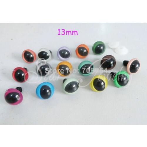 304pcs/box 13mm you can choose mixed color toy safety cat eyes with soft washer +white washer