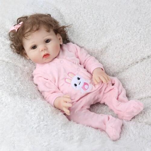 48CM Simulation Rebirth Baby Girl Doll Soft Rubber Comfortable Baby Early Education Toy Photography Shooting Props Kids Toys