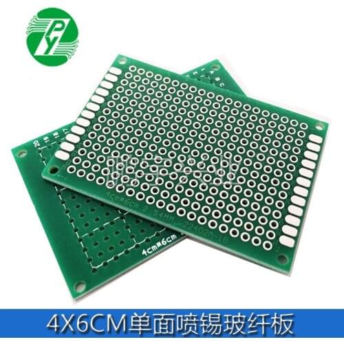4x6CM Single Side Spray Tin 1.6 Thick 2.54-spacing Universal Board Hole Board PCB