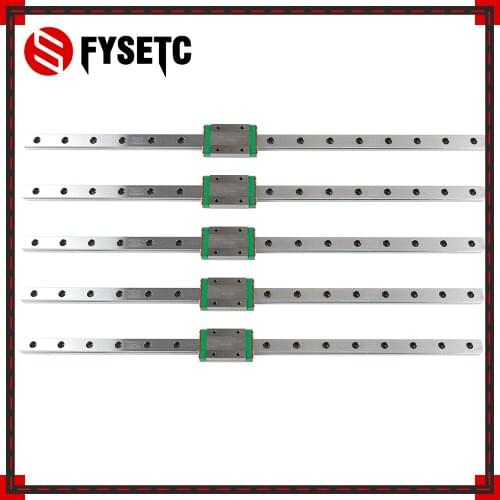 5pcs BLV MGN Cube MGN12H Carriages+400mm L MGNR12C Stainless Steel Linear Rails Good Quality For 3D Printer BLV MGN Cube