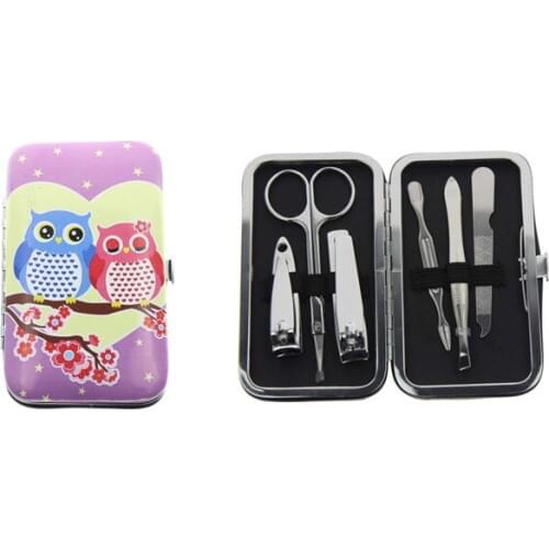 6Pcs/Set 2 Kinds Owl Best French Professional Pedicure And Manicure Tools For Lovers Sweetheart Gift