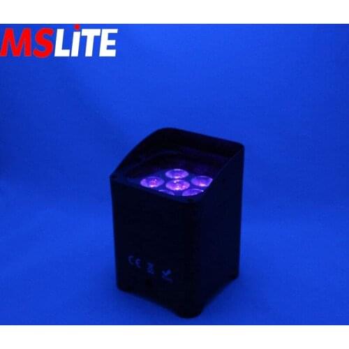 6x15W/18W 6 in1RGBWAUV Wireless DMX Stage Effect LED Uplight Rechargeable Battery Powered Par Light
