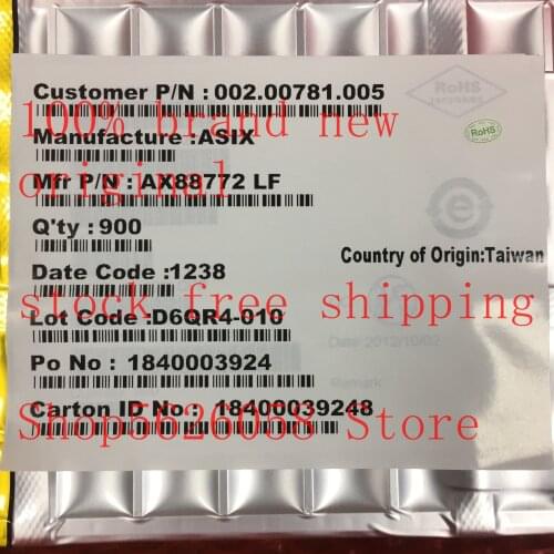 AX88772LF QFP 100% new original 5PCS/LOT STOCK