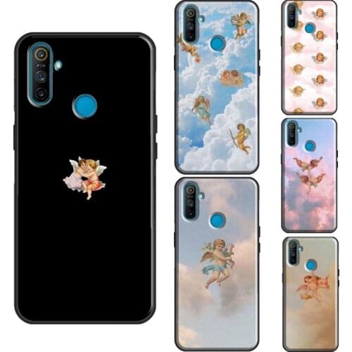 Renaissance angels Cute Lovely Cupid Case For OnePlus 8T 7T Nord 7 8 9 Pro Cover For Realme C3 C15 C21 7i Q3 6 7 8 Pro GT Neo