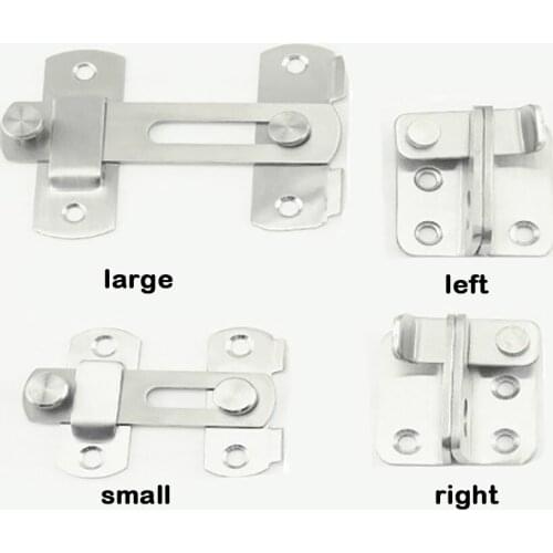 Guard Latch Bolt Sliding Door Lock Handle Stainless Steel Door Latches Home Safety Buckle Door Lock Accessories