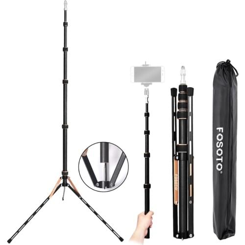 Fusitu FT-220 Carbon Fiber Light Stand Head Softbox For Photo Studio Led Photographic Lighting Tripod Flash Umbrella Reflector