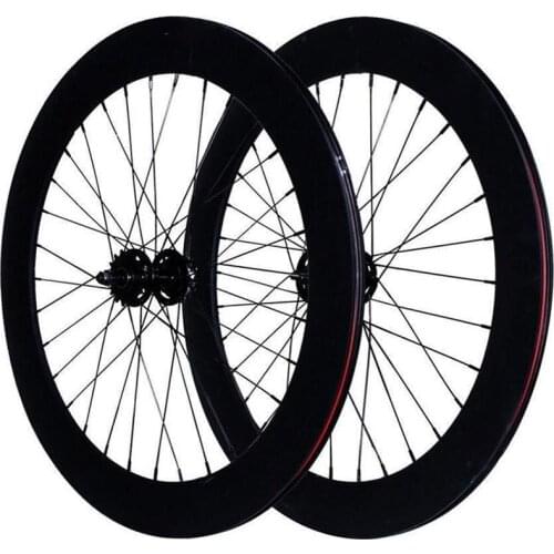 Track Fixie Bike Flip-flop Wheel Rim Hight 70mm Front Rear 32H Hub Single Speed Bicycle Wheelset Fixed Gear Aluminum Alloy