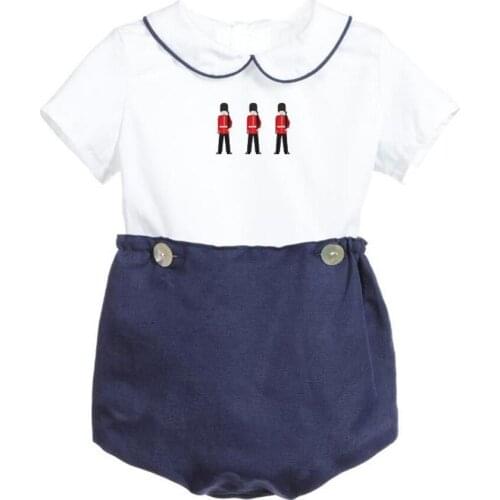 2021 summerToddler Boys Boutique Clothes Set baby kids short Sleeve cotton Shirt + Short Pants Kids Spanish Outfits