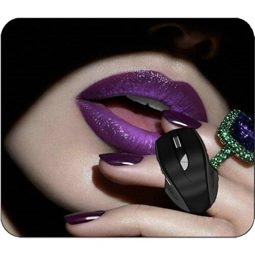 Printed Mouse Pad Lipstick Ring Woman Purple Mouse Pad For Home Office Working