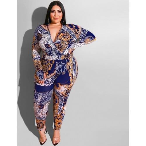 Summer Sexy V-neck Backless Jumpsuit Flare Pants Long Playsuit One Piece Rompers Women Vintage Tie Dye Printed Body Femme Outfit