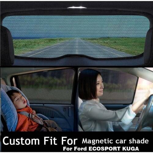 Magnetic Car Sun Shade UV Protection Car Curtain Window Sunshade Side Window Mesh Sun Visor For Ford ECOSPORT KUGA Accessories